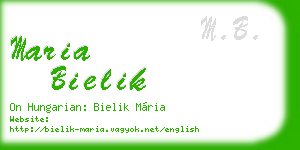 maria bielik business card